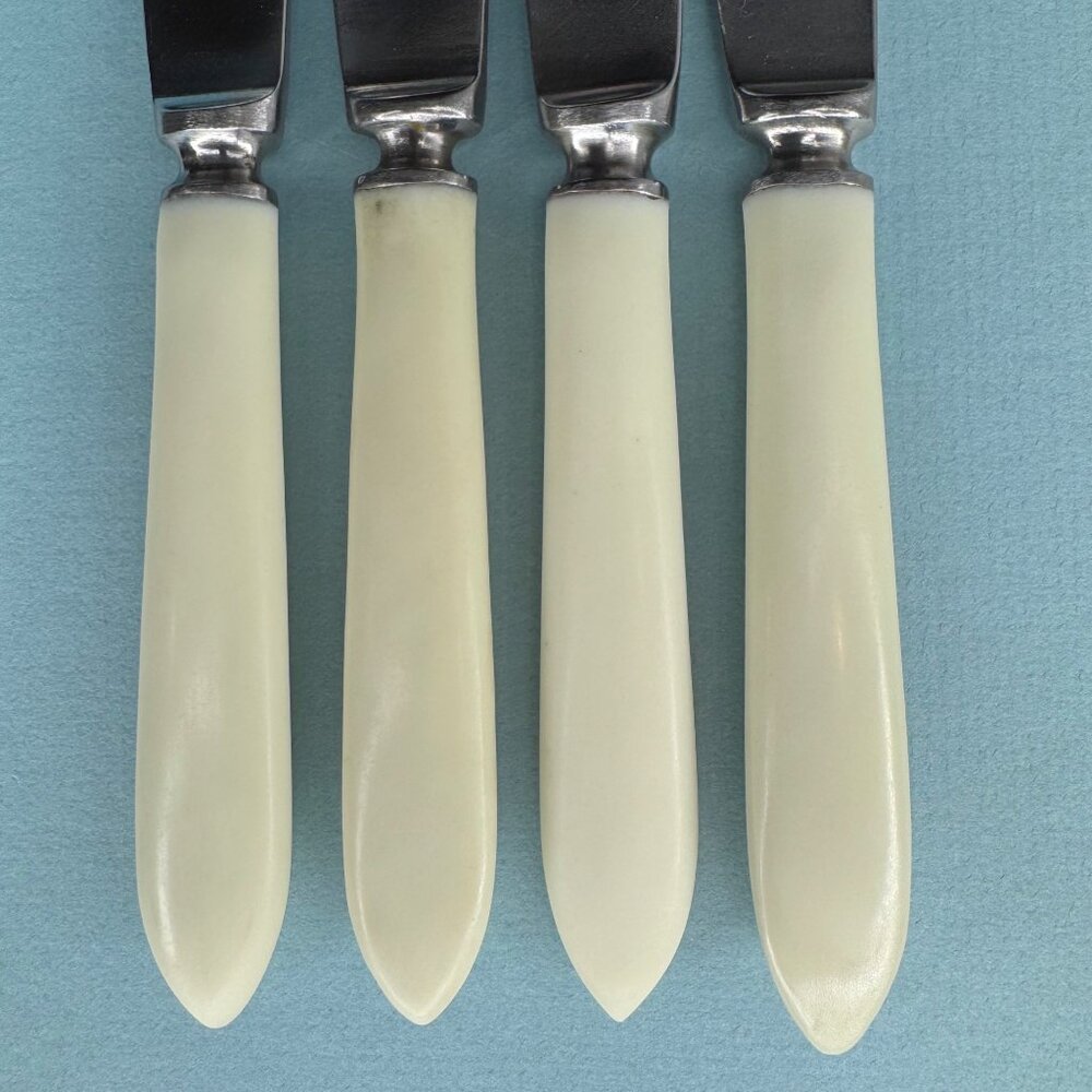 4 Vtg Russian USSR Soviet StainlessSteel Bakelite Handle Knives Cutlery Flatware - Picture 3 of 10